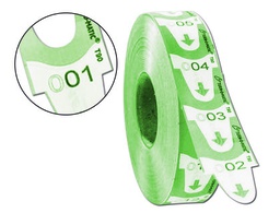 [39649110] TICKETS TURNOMATIC 31X67 MM COLOR VERDE ROLLO 4000 TICKETS