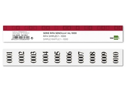[RI01] TIRA DE RIFA LIDERPAPEL SENCILLA 1 AL 1000