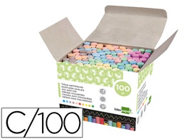 [TZ08] TIZA COLOR ANTIPOLVO LIDERPAPEL CAJA DE 100 UNIDADES COLORES SURTIDOS