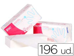[J281700] TOALLA DE PAPEL MANO ENGARZADA ECOLOGICA 20X23 CM 2 CAPAS PAQUETE CON 196 UNIDADES