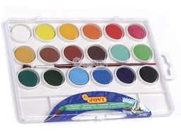 [800/18] ACUARELA JOVI 18 COLORES CON PINCEL ESTUCHE DE PLASTICO