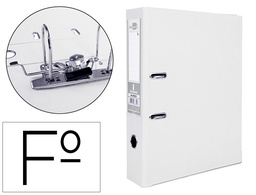 [AZ51] ARCHIVADOR DE PALANCA LIDERPAPEL FOLIO DOCUMENTA FORRADO PVC CON RADO LOMO 75MM BLANCO CON COMPRESOR