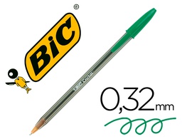 [8373629] BOLIGRAFO BIC CRISTAL ORIGINAL TINTA VERDE UNIDAD