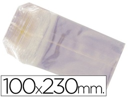 [BS100230SINSOLAPA] BOLSA CELOFAN 100X230 MM PAQUETE 100 UNIDADES