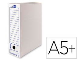 [DF03] CAJA ARCHIVO DEFINITIVO LIDERPAPEL 103 CUARTO CARTON RECICLADO 325G/M2 LOMO 105 MM BLANCO 278X105X213 MM