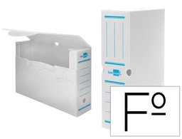 [DF06] CAJA ARCHIVO DEFINITIVO PLASTICO LIDERPAPEL LOMO 100 MM BLANCO 360X100X260 MM