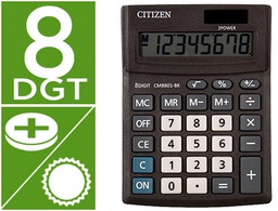 [CMB801-BK] CALCULADORA CITIZEN SOBREMESA BUSINESS LINE ECO EFICIENTE SOLAR Y PILAS 8 DIGITOS 136X100X32 MM