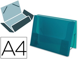 [SS25] CARPETA LIDERPAPEL PORTADOCUMENTOS GOMAS 36933 POLIPROPILENO DIN A4 VERDE TRANSLUCIDO LOMO 25 MM