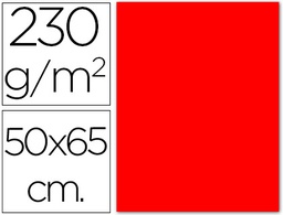 [13776] CARTULINA FLUORESCENTE ROJA 50X65 CM 230 GR