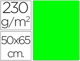 [13777] CARTULINA FLUORESCENTE VERDE 50X65 CM 230 GR