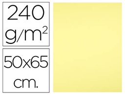 [CT54] CARTULINA LIDERPAPEL 50X65 CM 240 G/M2 AMARILLO MEDIO
