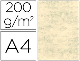 [35083] CARTULINA MARMOLEADA DIN A4 200 GR CREMA CLARO PAQUETE DE 100 HOJAS