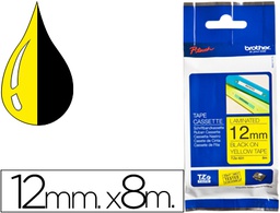 [TZE631] CINTA BROTHER TZE631 AMARILLO-NEGRO 12MM LONGITUD 8 MT