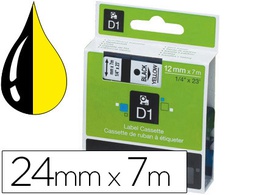 [S0720980] CINTA DYMO 1000 NEGRO-AMARILLO 24 MM X 7 M D1