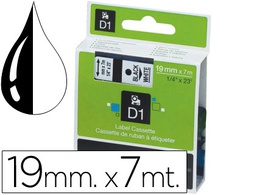 [S0720830] CINTA DYMO NEGRO-BLANCO 19MM X 7MT D1