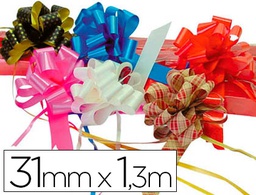 [400120] CINTA PARA HACER LAZOS ROJO 130 CM X 31 MM UNIDAD