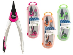 [MP19] COMPAS LIDERPAPEL ADAPTADOR UNIVERSAL Y MINAS COLORES SURTIDOS