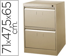 [F-0702E-BE] FICHERO CAJONES DE SUELO METALICO DE 2 CAJONES 71CM ALTO,65CM PROF,47,5 ANCHOCOLOR BEIGE N.34