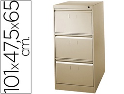 [F-1003E-BE] FICHERO CAJONES DE SUELO METALICO DE 3 CAJONES 101 ALTO,65 PROF. 47,5 ANCHO COLOR BEIGE N.34