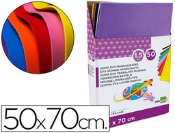 [GE59] GOMA EVA LIDERPAPEL EXPOSITOR DE 50 PLANCHASX10 COLORES SURTIDOS 50X70 CM 1,5 MM ESPESOR