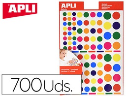 [13240] GOMETS APLI AUTOADHESIVO FORMAS SURTIDAS MULTICOLOR BLISTER DE 6 HOJAS