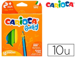 [42819] LAPICES DE COLORES CARIOCA BABY 2 AÑOS CAJA DE 10 COLORES SURTIDOS