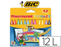 [8757742] LAPICES CERA PLASTIDECOR PEQUES CAJA DE 12 COLORES SURTIDOS