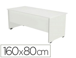 [2002AW04V24] MESA OFICINA ROCADA SERIE WORK 160X80 CM ACABADO AW04 BLANCO/BLANCO