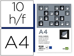 [NR03] PAPEL CARBON LIDERPAPEL AZUL DIN A4 BOLSA DE 10 HOJAS