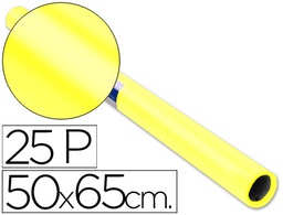 [22088] PAPEL CHAROL AMARILLO ROLLO 25 HOJAS DE 50X65 CM