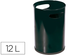 [101-N] PAPELERA METALICA CON ASAS 101 NEGRA 32X21 CM 12 LITROS