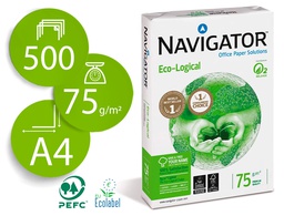 [PW2188] PAPEL FOTOCOPIADORA NAVIGATOR ECO LOGICAL DIN A4 75 GRAMOS PAQUETE DE 500 HOJAS