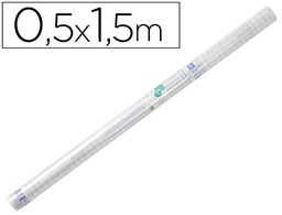 [AD01] ROLLO PLASTICO ADHESIVO LIDERPAPEL 0,50X1,50 MT 80 MICRAS FORRALIBROS REMOVIBLE