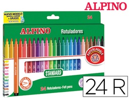 [AR001003N] ROTULADOR ALPINO STANDARD CAJA DE 24 UNIDADES COLORES SURTIDOS