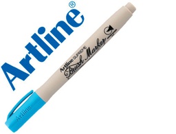 [EPF-F-CEL] ROTULADOR ARTLINE SUPREME BRUSH PINTURA BASE DE AGUA PUNTA TIPO PINCEL TRAZO VARIABLE CELESTE