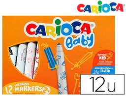 [42814] ROTULADOR CARIOCA BABY 2 AÑOS CAJA 12 UNIDADES COLORES SURTIDOS