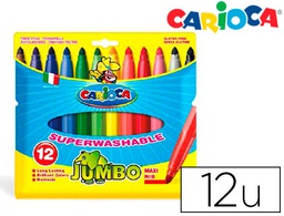 [40569] ROTULADOR CARIOCA JUMBO PUNTA GRUESA ESTUCHE DE 12 UNIDADES COLORES SURTIDOS