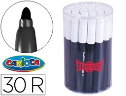 [43380/01] ROTULADOR CARIOCA JUMBO NEGRO PUNTA GRUESA BOTE DE 30 UNIDADES