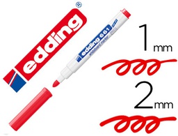 [661-02] ROTULADOR EDDING PARA PIZARRA BLANCA 661 COLOR ROJO PUNTA REDONDA 1-2 MM
