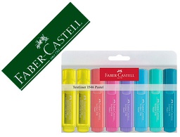 [154681] ROTULADOR FABER CASTELL FLUORESCENTE TEXTLINER 46 PASTEL ESTUCHE 8 UNIDADES COLORES SURTIDOS