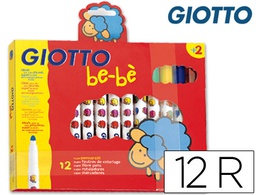 [F46990000] ROTULADOR GIOTTO SUPER BEBE CAJA DE 12 UNIDADES COLORES SURTIDOS