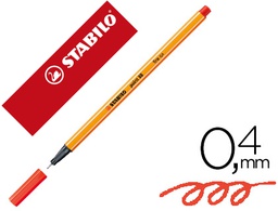 [88/48] ROTULADOR STABILO PUNTA DE FIB RA POINT 88 BERMELLON PUNTA FINA 0,4MM