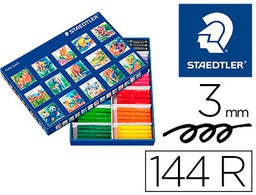 [340 C144] ROTULADOR STAEDTLER COLOR JUMBO TRAZO 3 MM SCHOOL PACK DE 144 UNIDADES COLORES SURTIDOS 12 X COLOR
