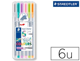 [334 SB6CS1] ROTULADOR STAEDTLER TRIPLUS FINELINER MY PASTEL ESTUCHE DE 6 UNIDADES COLORES SURTIDOS