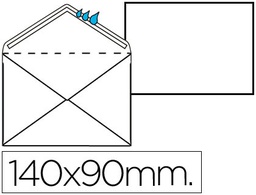 [28155] SOBRE LIDERPAPEL BLANCO REGISTRO EXTRA 90X140 MM CAJA DE 100 UNIDADES
