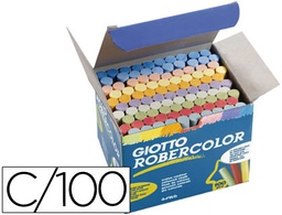 [F539000] TIZA COLOR ANTIPOLVO ROBERCOLOR CAJA DE 100 UNIDADES COLORES SURTIDOS