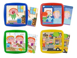 [36206] PUZLE MINILAND HABITO DIARIOS SET DE 4 UNIDADES 25 PIEZAS