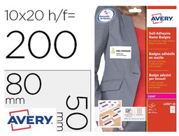 [L4785-20] IDENTIFICATIVO ADHESIVO AVERY ACETATO DE SEDA TAMAÑO 80X50 MM REMOVIBLE LASER CAJA DE 100UNIDADES