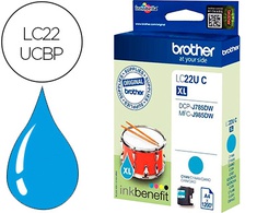 [LC22UCBP] INK-JET BROTHER LC22UCBP XL DCP-J785DW / DCP-J785DWXL / MFC-J985DW / MFC-J985DW CIAN 1.200 PAG