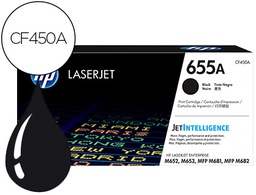 [CF450A] TONER HP 655A LASERJET M652 / M653 / MFP M681 / MFP M682 NEGRO 12500 PAGINAS